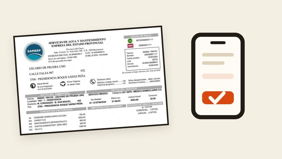 Vista previa: Cómo pagar la factura de SAMEEP